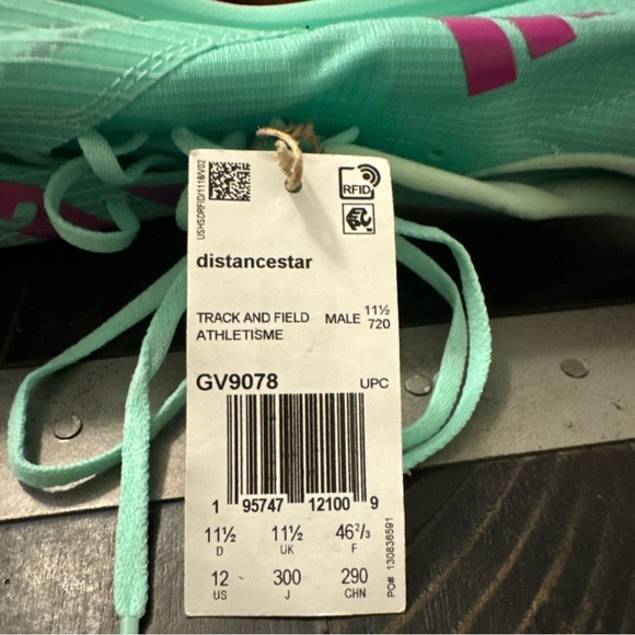 Adidas - Size 12 Men- Distancestar Low Green Track and Field Cleats - Picture 8 of 8